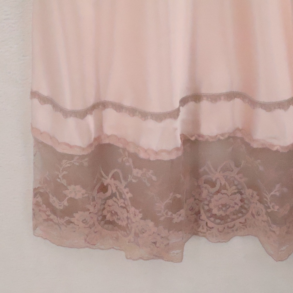 Colesce Couture Vintage 90s Lingerie Set Womens Size L Pink Lace Satin Romantic - Picture 14 of 16